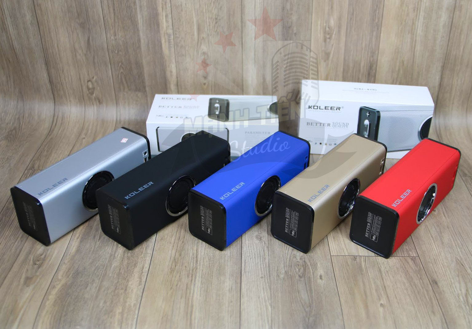  Loa bluetooth cầm tay koleer SU-H5 - Màng loa cộng hưởng - Thiết kế sang trọng nhiều màu sắc hiện đại - Dung lượng pin lên tới 2200mAh - Tự động ngắt khi không sử dụng bảo hành 12 tháng 