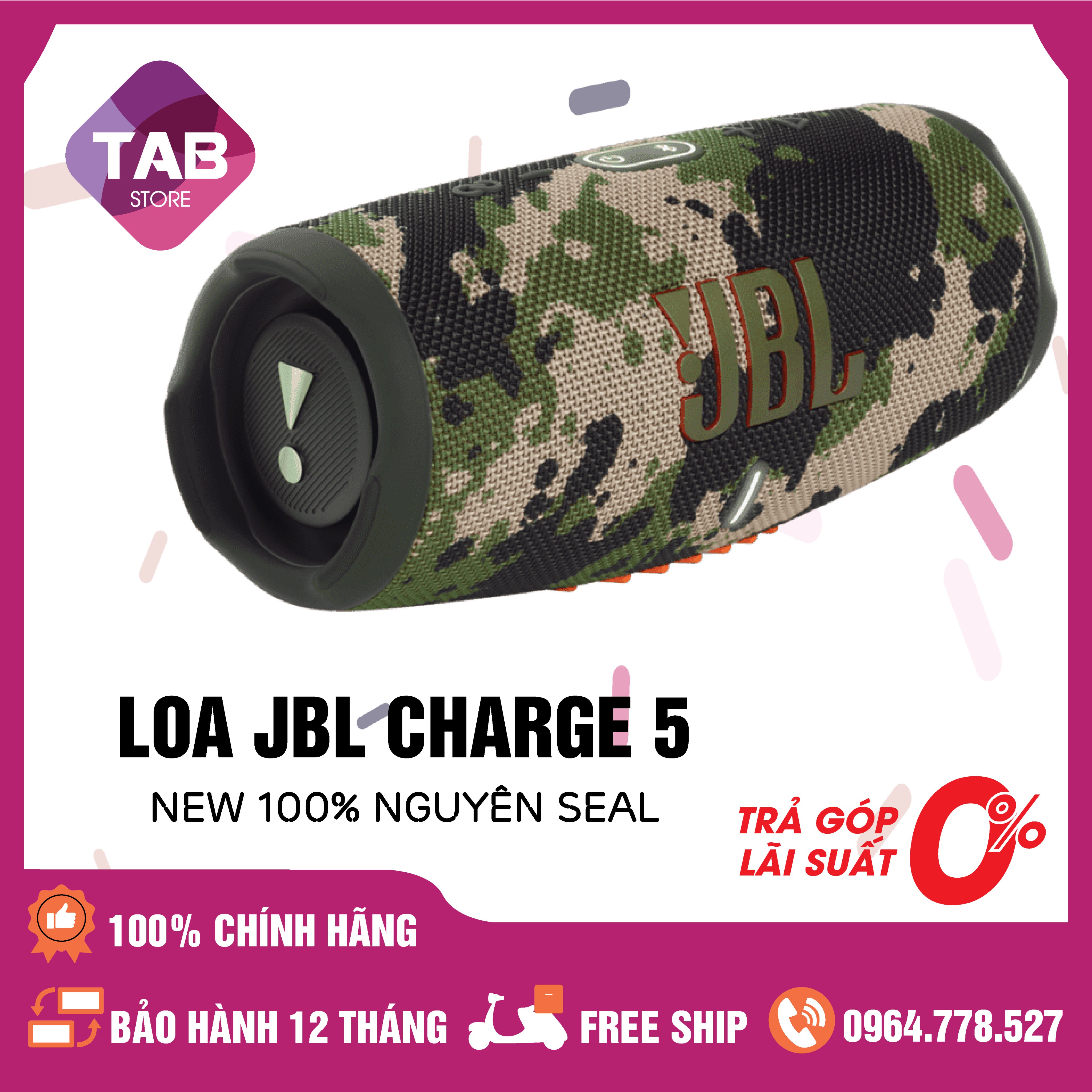 Loa jbl charge 5 chính hãng - bảo hành 12 tháng
