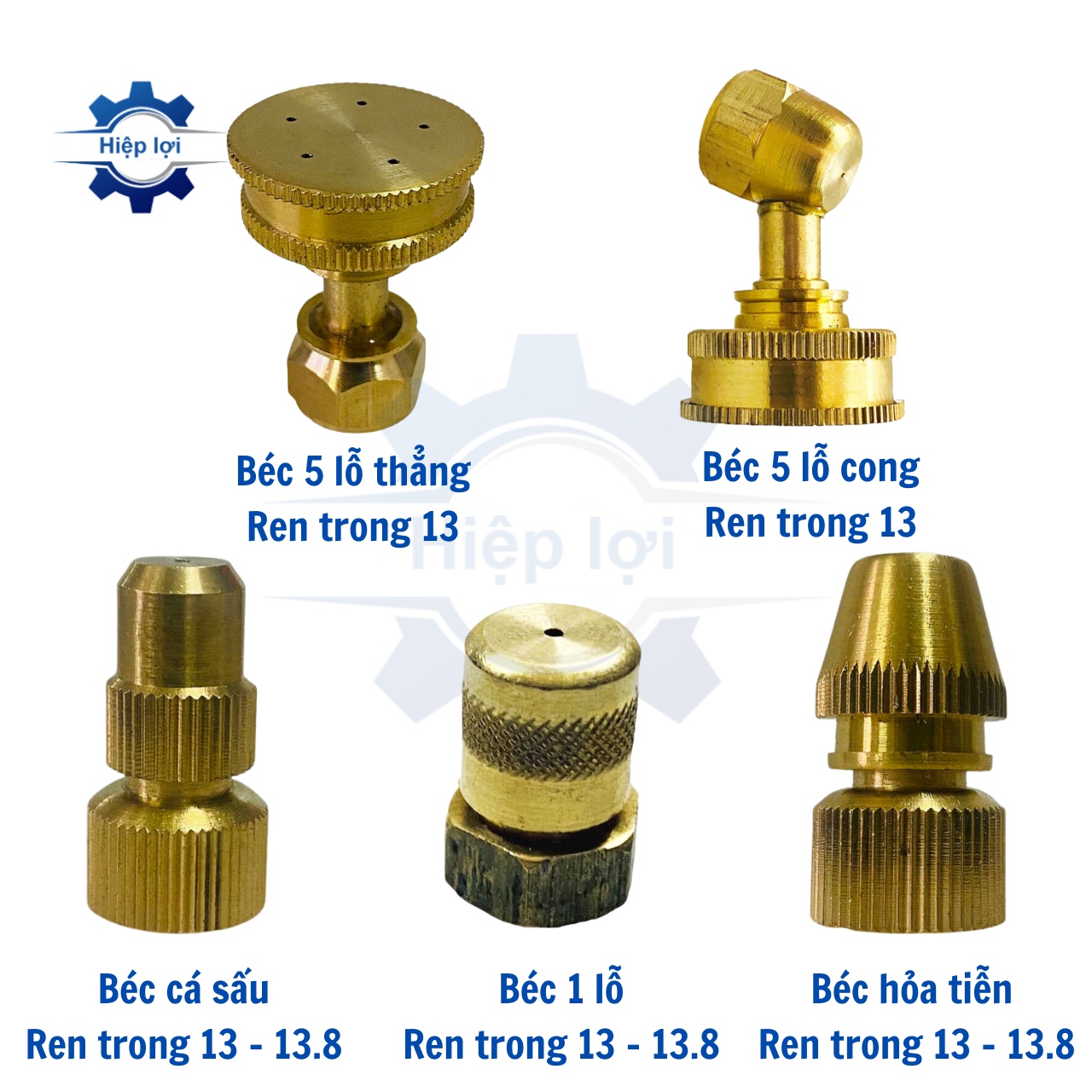 Đầu rửa xe - hỏa tiễn - cá sấu - 5 lỗ - 1 lỗ - béc thau - béc phun sương
