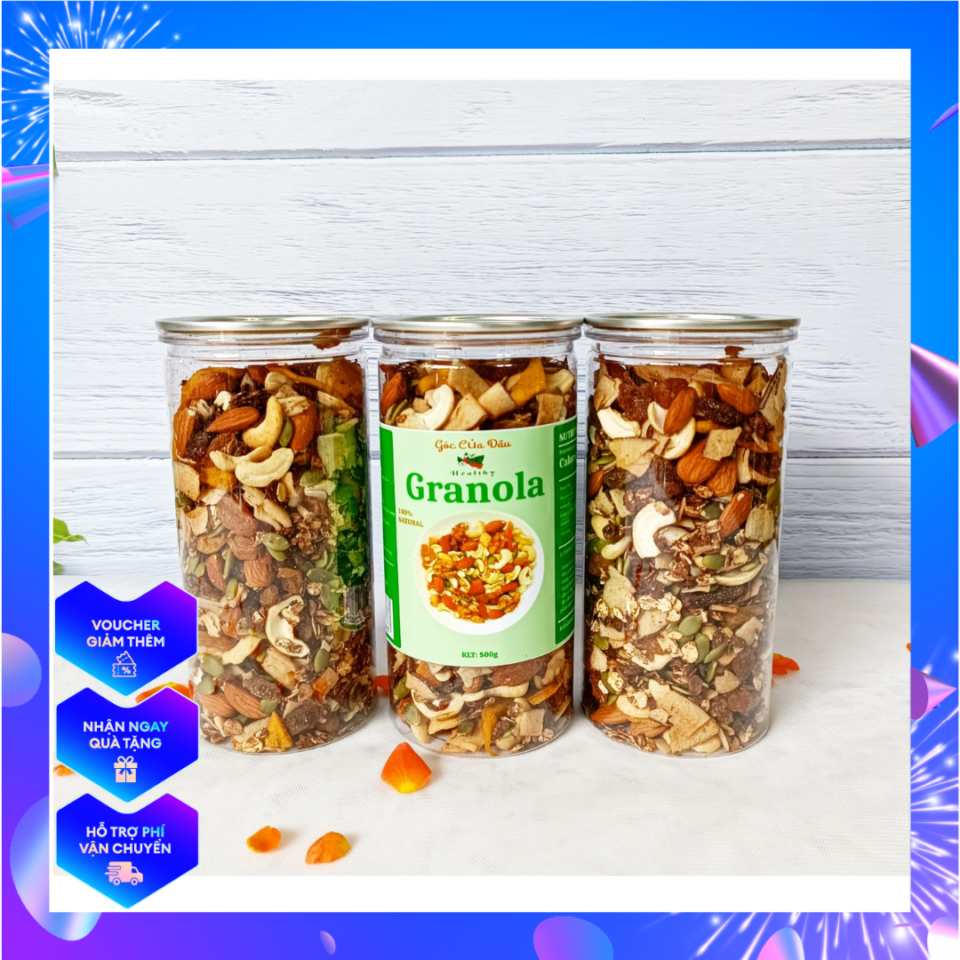 Granola Ăn Kiêng Không Đường Nhiều Hạt _Vị Chocolate Hộp 500g