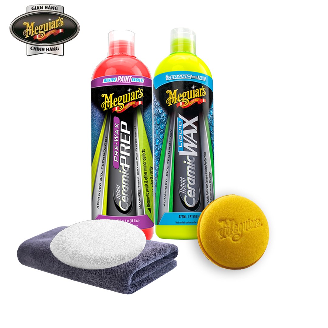Combo Hybrid Ceramic - Chuẩn bị bề mặt và Phủ Ceramic Liquid Wax cho bề mặt sơn xe hơi , CB2210