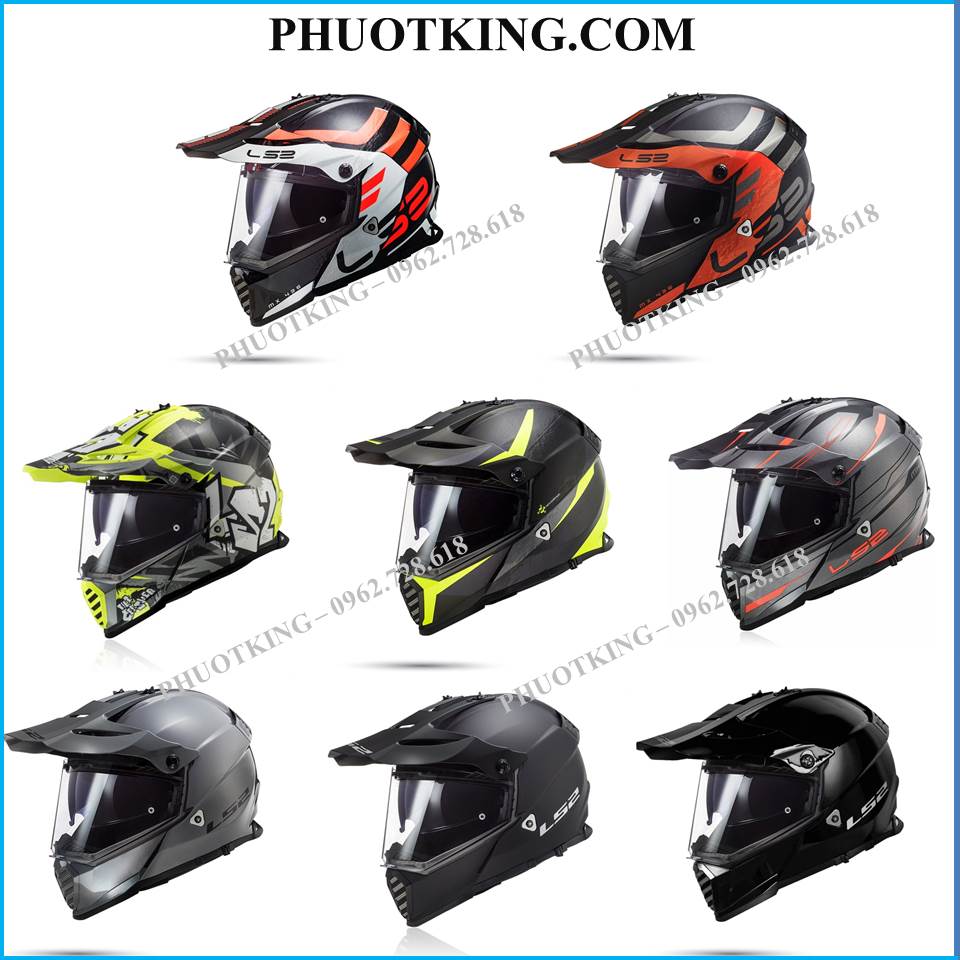 Mũ bảo hiểm cào cào dual sport ls2 mx436 2 kính