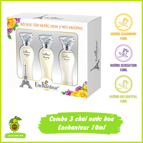 Xịt nước hoa nữ Enchanteur 10ml combo 3 chai