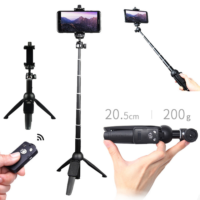 Gậy chụp hình kiêm chân Tripod YT - 9928, kèm tay điểu khiển Remote Bluetooth