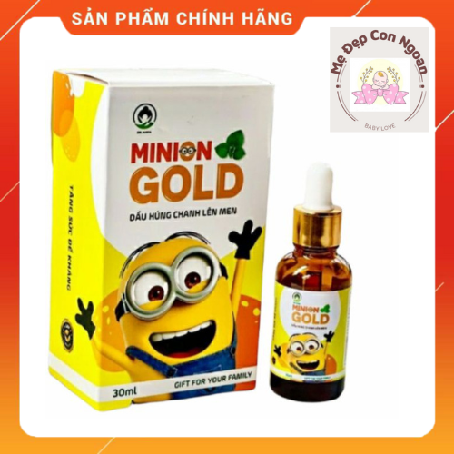 [Qùa ly] Dầu húng chanh Minion - hết ho, tăng đề kháng cho Bé Yêu chai 30ml chính hãng
