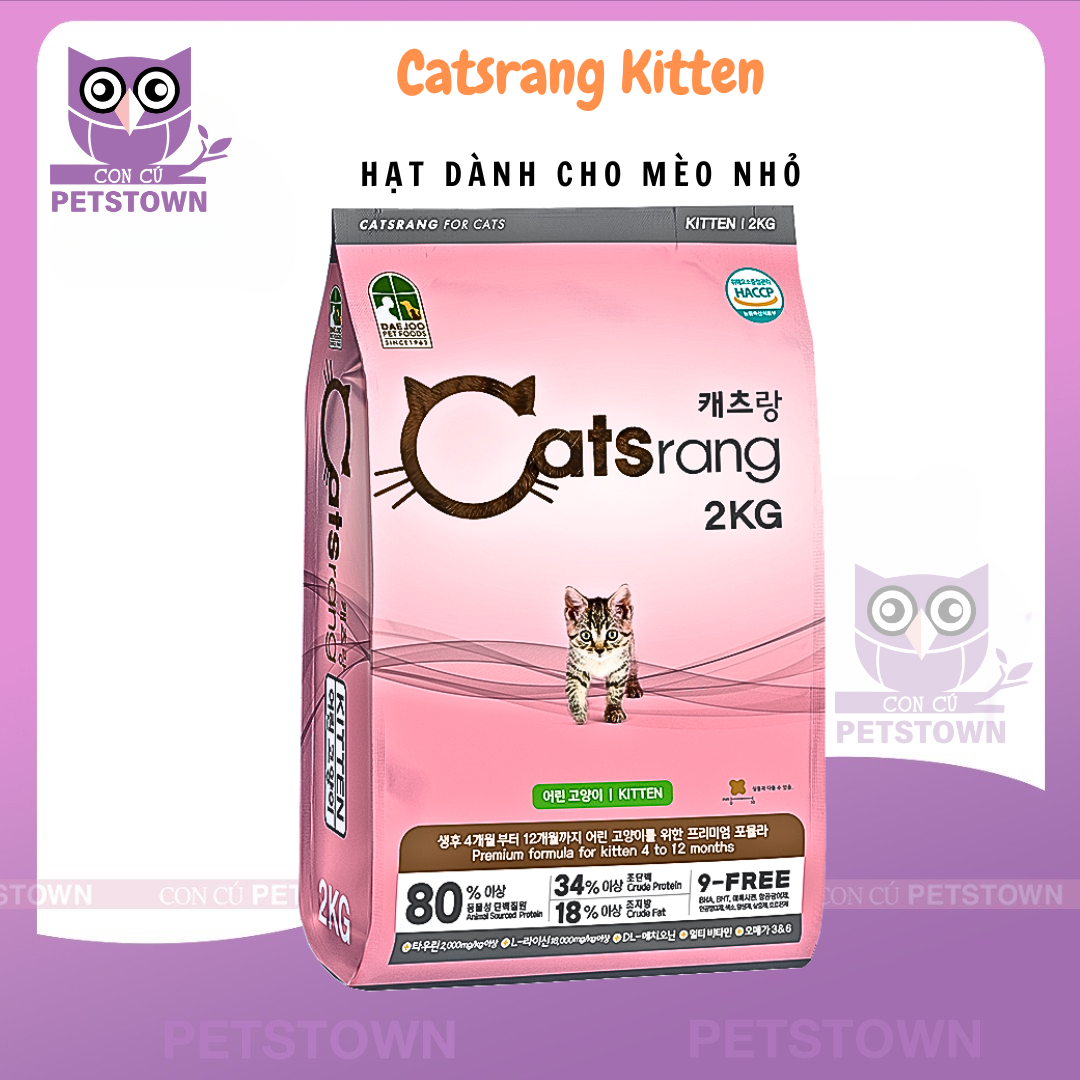 Catsrang Kitten 2kg - Hạt cho mèo con dưới 12 tháng tuổi