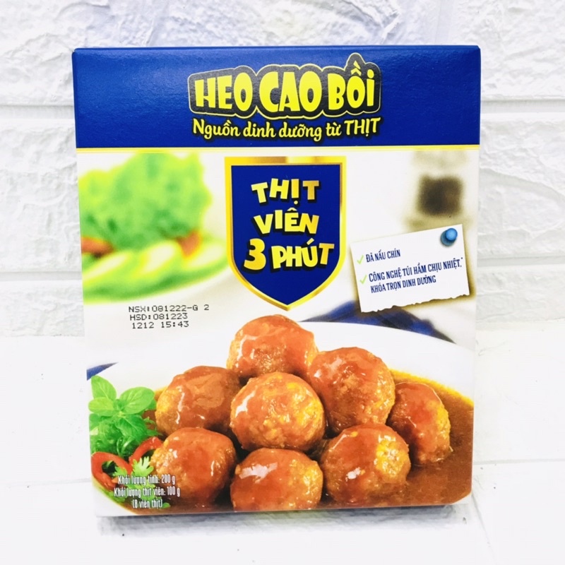 Thịt viên ăn liền heo cao bồi 3 phút 200g