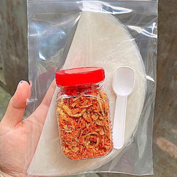 COMBO MINI : bánh tráng phơi sương muối tép hành phi