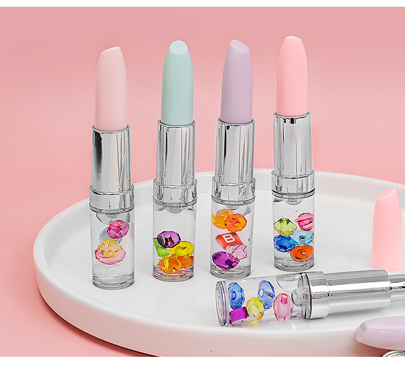 Combo 4 bút gel kiểu - mực xanh - hình thỏi son