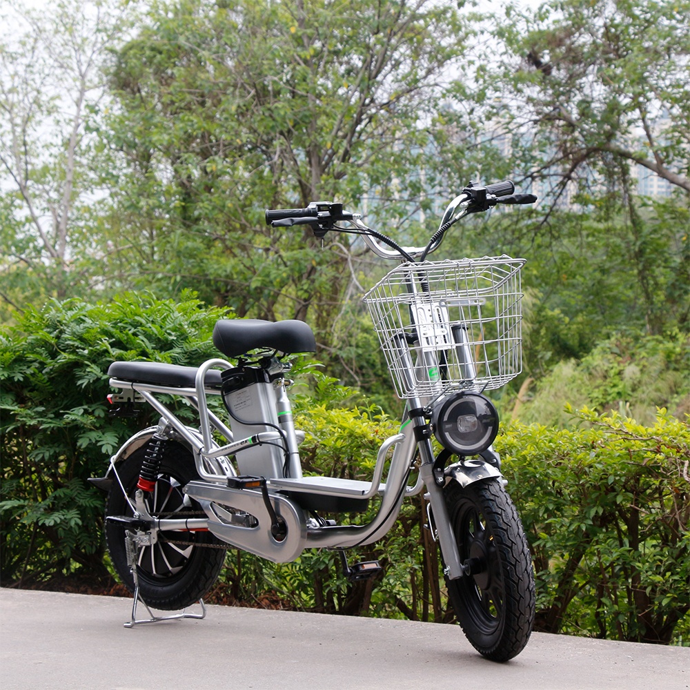 Xe đạp điện bánh to 16 inch 4 PHUỘC nhún, INOX chống gỉ