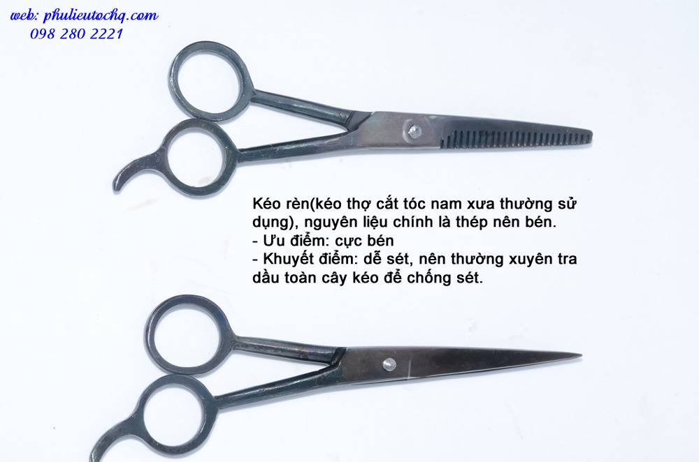 1 cặp kéo rèn cắt + tỉa tóc nam