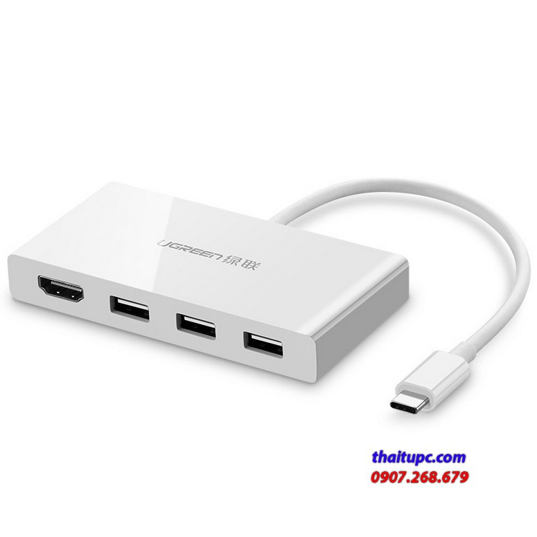Cáp chuyển đổi usb type-c sang hub 3.0 & hdmi ugreen 40374