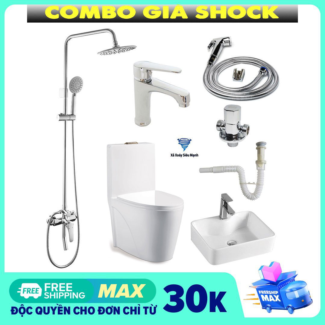 Combo trọn bộ thiết bị vệ sinh cho phong tắm Eurolife Combo 262 -S922