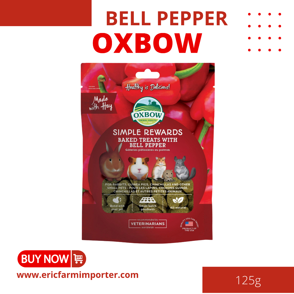 Bánh Cỏ Ớt Chuông Bell Pepper Treats Oxbow 🐶 FREE SHIP 🐶 OXBOW Hỗ Trợ Dinh Dưỡng cho guinea pig, thỏ