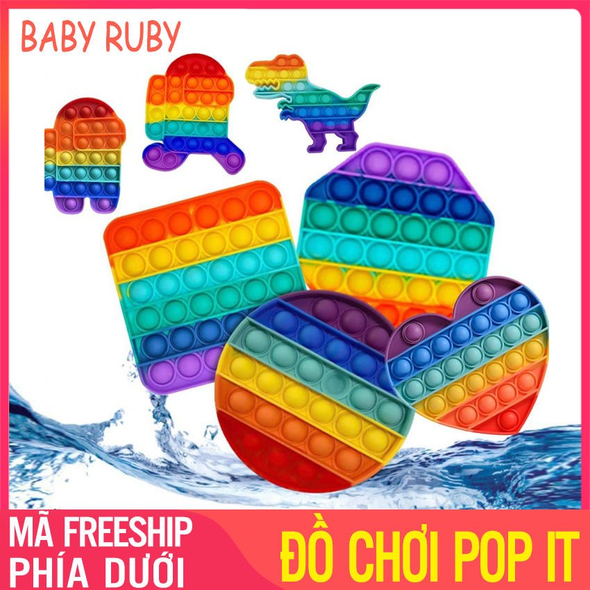 Pop It Đồ Chơi - Đồ Chơi Bóp Bong Bóng Thư Giãn Xả Stress - pop it khổng lồ pop it mini pop it among us pop it giá rẻ pop it đồ chơi rẻ pop it giá rẻ 1k khổng lồ pop it giá rẻ 10k pop it khổng lồ - Baby Ruby