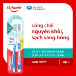 Bàn chải Colgate Slimsoft Flex Clean nguyên khối siêu mềm mảnh, sạch sáng bóng