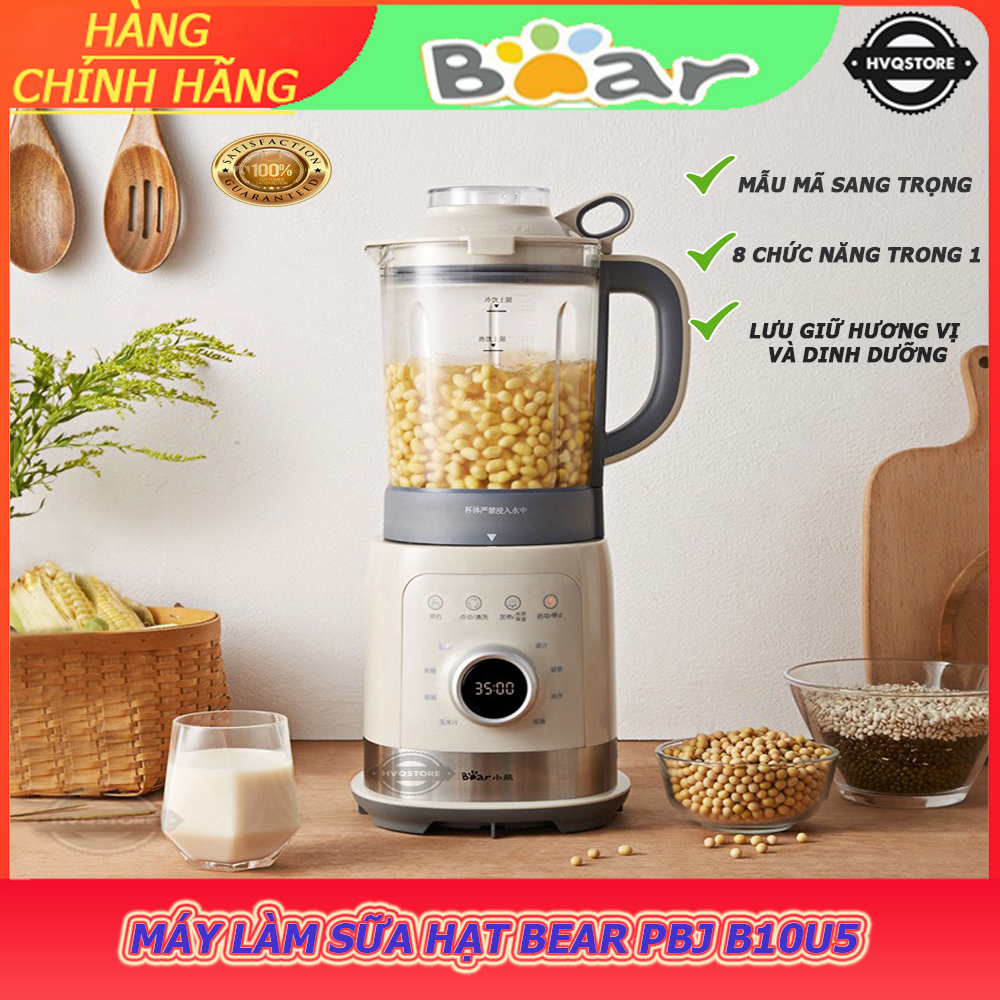 Máy làm sữa hạt bear pbj b10u5 1.5l vơi 8 chức năng tiện dụng