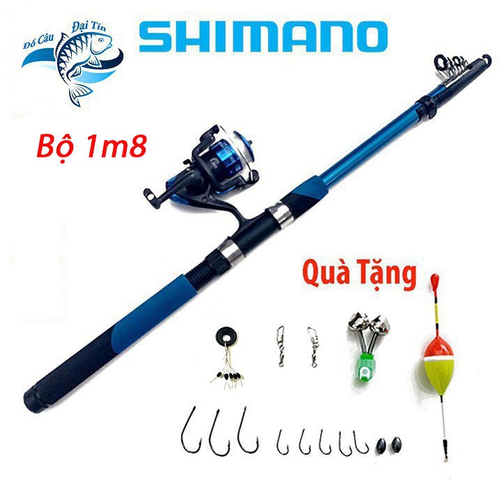 Cần câu máy Shimano Cao Cấp, tặng kèm dây câu, lưỡi câu và phụ kiện đầy đủ