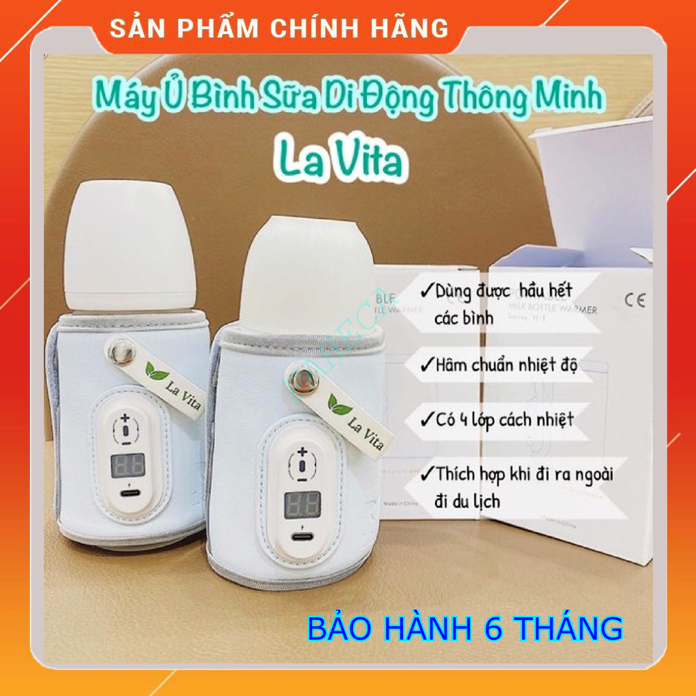Máy ủ bình sữa di động LA VITA, Túi hâm sữa di động, giữ nhiệt bình sữa cho bé - Chính hãng