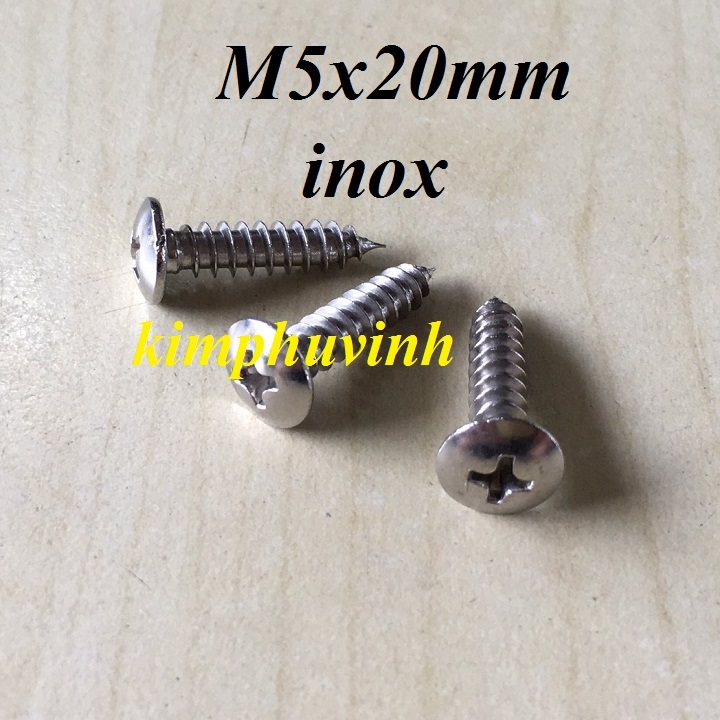 M5x20mm - 50 CON VÍT DÙ INOX - VÍT DÙ BAKE INOX 5x20mm