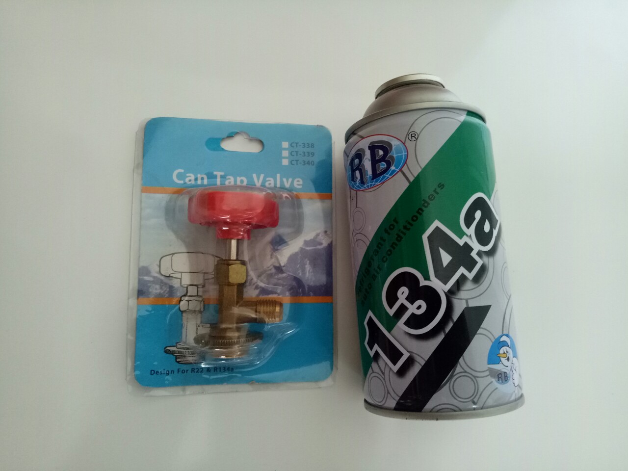 Bình gas mini R134a-RB + Van Gas