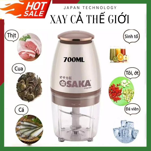 Máy Xay Sinh Tố Đa Năng OSAKA Nhật Bản Máy Xay Thịt - Xay Đá - Hoa Quả Siêu Nhanh, Máy Xay Sinh Tố Chế Biến Xay Nhuyễn Mọi Thứ Thật Dễ Dàng => Làm sinh tố chưa bao giờ đơn giản đến thế