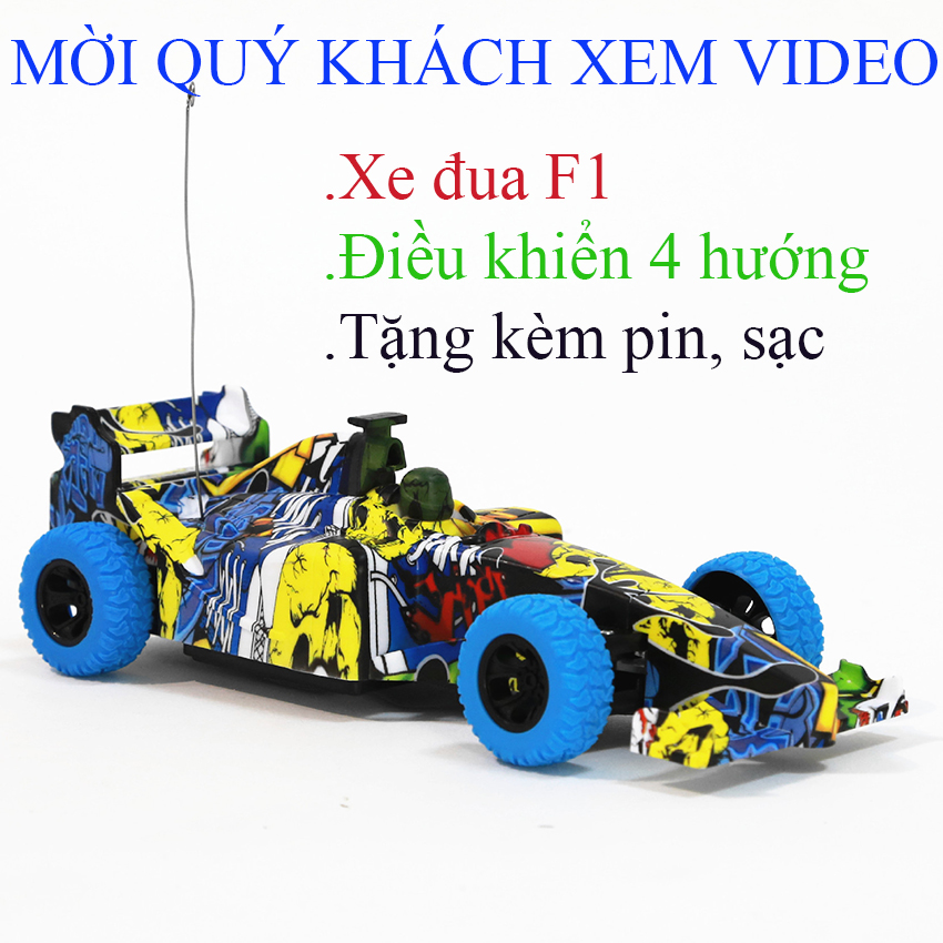 [HCM]XE ĐUA F1 ĐIỀU KHIỂN 4 HƯỚNG TỐC ĐỘ CAO TẶNG KÈM PIN SẠC TỈ LỆ 1 22