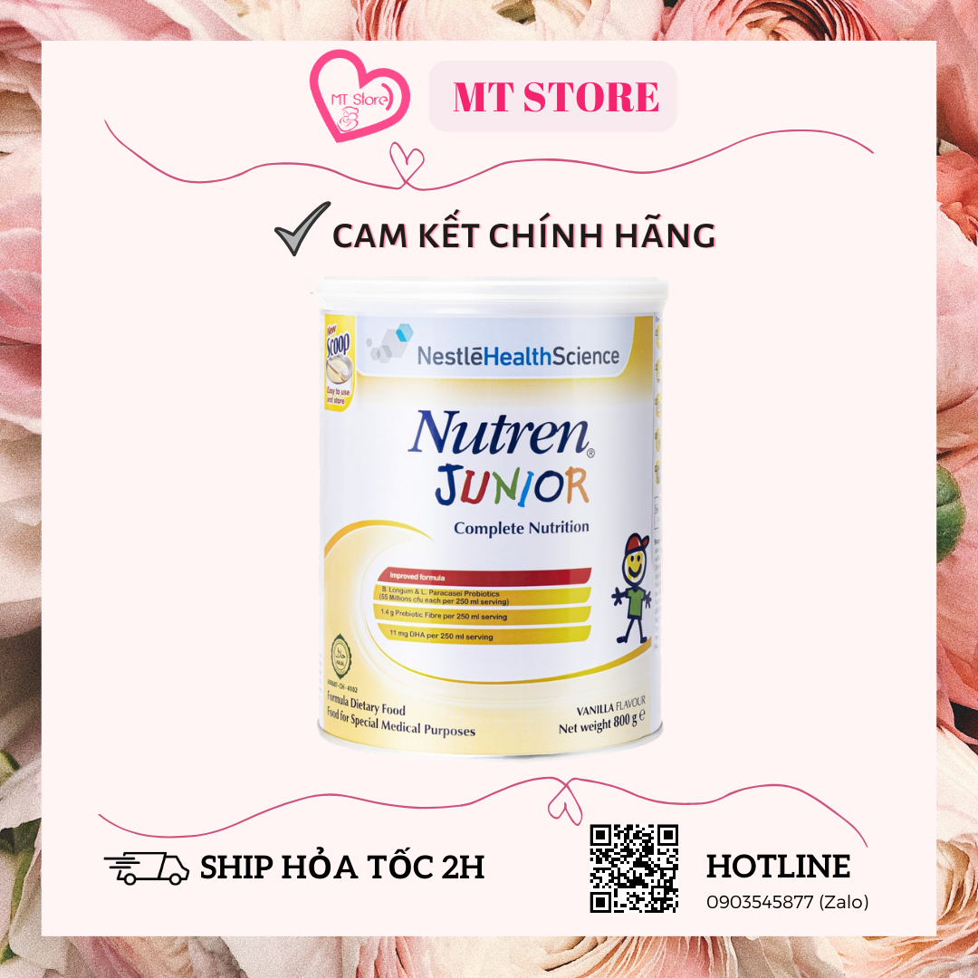 💜mẫu mới💜 sữa nutren junior dành cho trẻ biếng ăn, thấp còi, suy dinh dưỡng