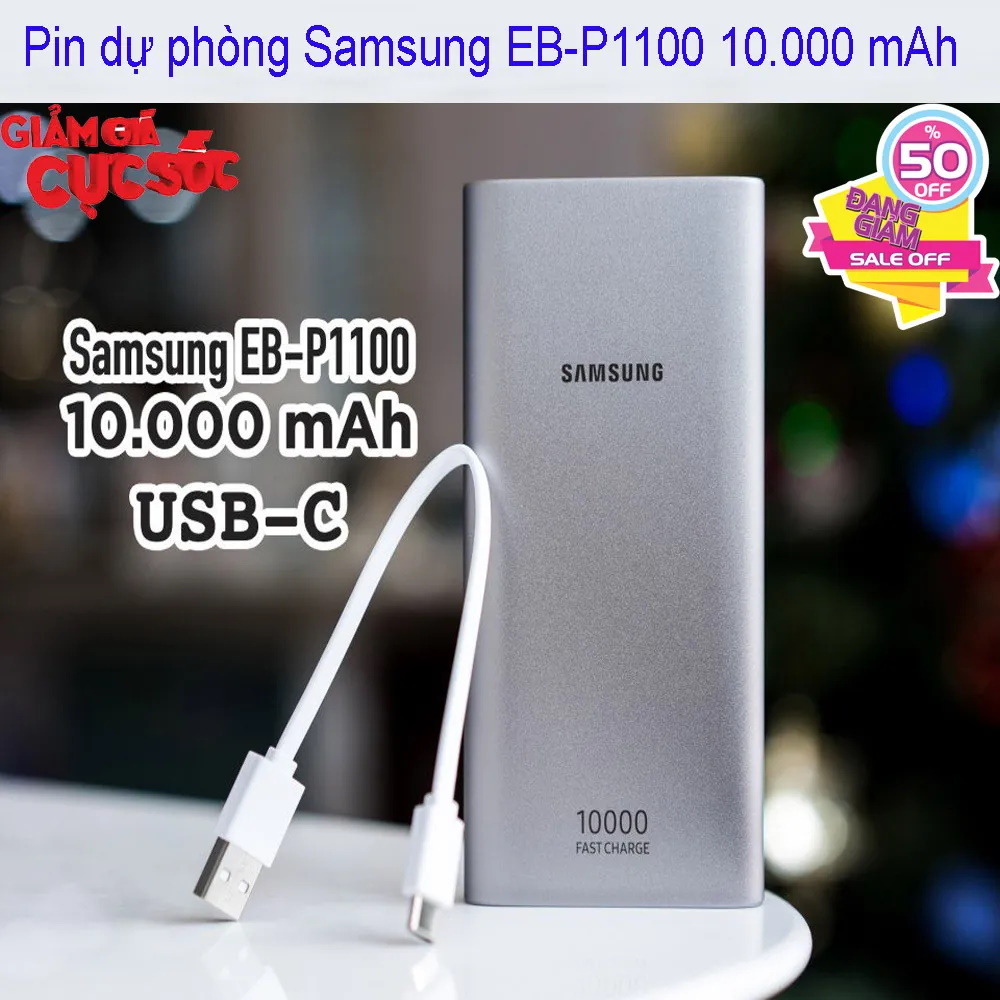 Sạc dự phòng Samsung Battery Pack 10.000 mAh, pin sạc dự phòng chính hãng