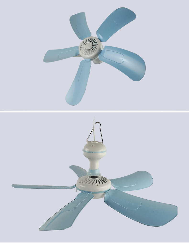 Quạt treo trần Mini 4 cánh (Trắng phối xanh)