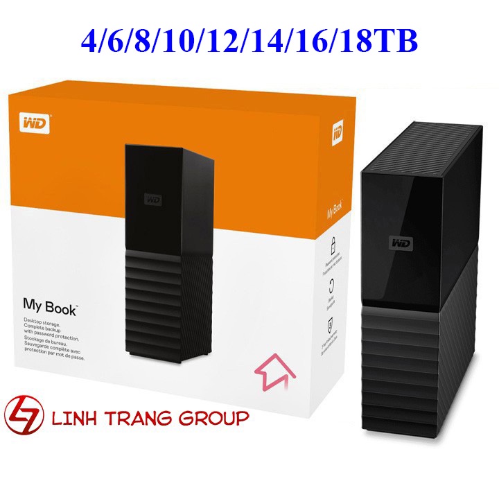Ổ cứng gắn ngoài USB3.0 WD My Book 4TB 6TB 8TB 10TB 12TB 14TB 16TB 18TB - hàng nhập khẩu - bảo hành 3 năm - SD54 SD55 SD56 SD57 SD86 SD98 SD135 SD136