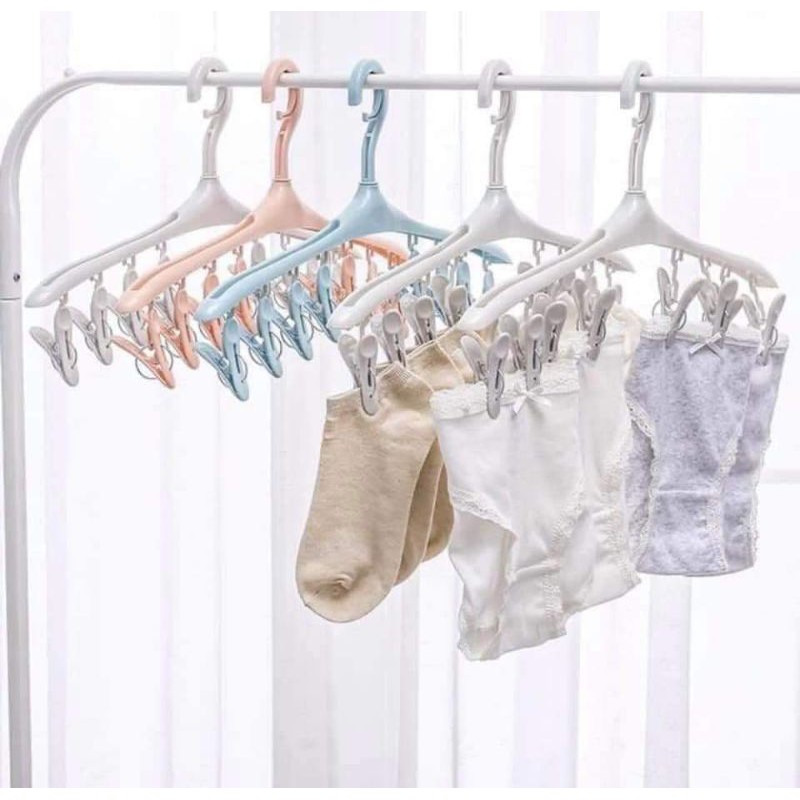 Hàng loại 1 - móc phơi đồ 8 kẹp nhựa tiện lợi