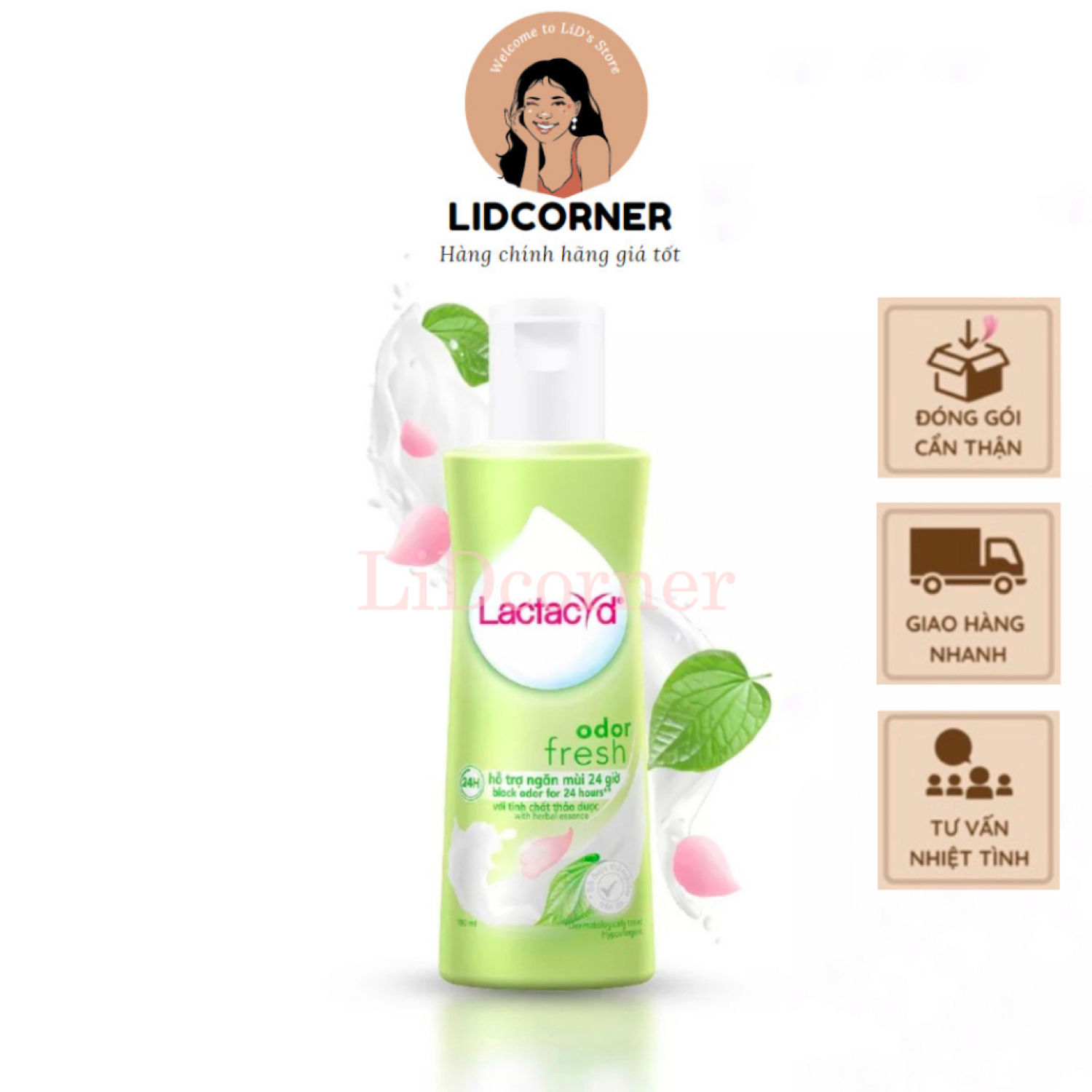 Dung dịch vệ sinh phụ nữ lactacyd odor fresh ngăn mùi 24h 60ml/ 150ml/ 250ml