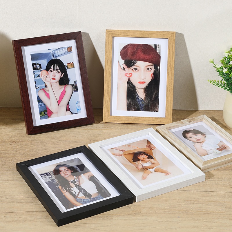 Khung ảnh để bàn và treo tường ( 15x21, 13x18 , 10x15 ) cm - Tặng kèm in ảnh theo yêu cầu - Mặt kính - Tặng kèm chân đế