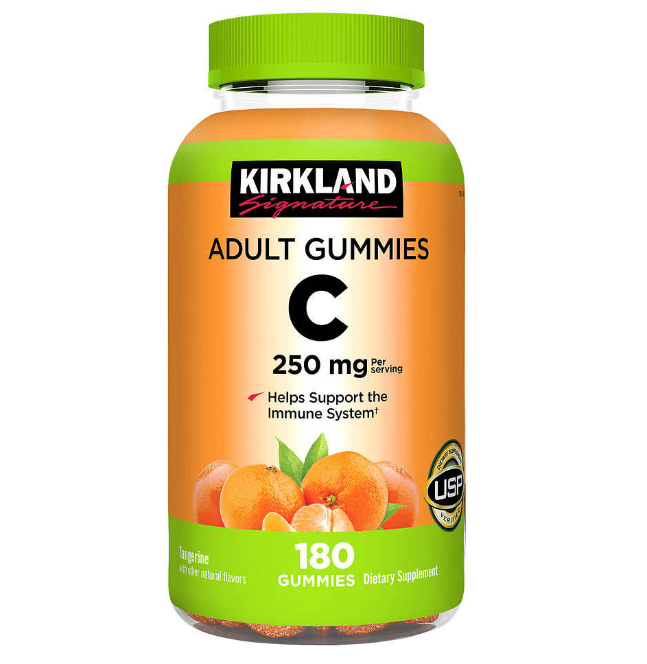 Kẹo dẻo bổ sung vitamin c 250mg kirkland adult gummies 180v của mỹ quatangme