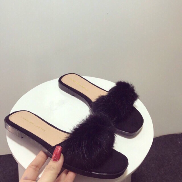 [HCM]Dép quai ngang bảng lông sang chảnh