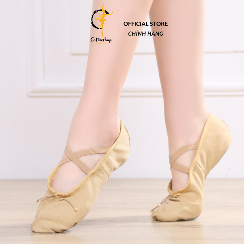 Giày múa ballet mềm mại ôm chân Cotrashop size 32-44