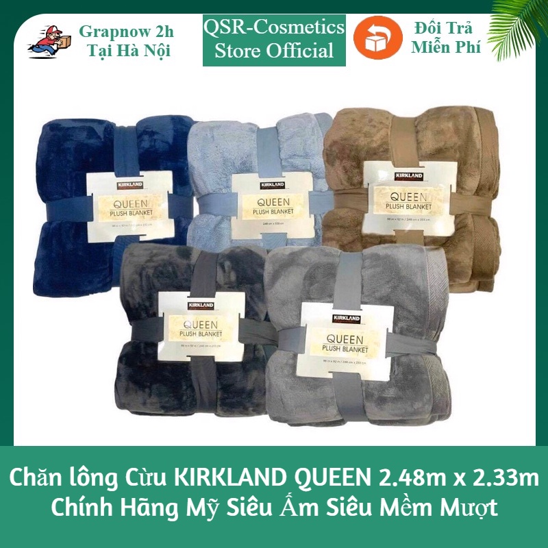 Chăn lông cừu kirkland queen 2.48m x 2.33m chính hãng mỹ siêu ấm siêu mềm mượt