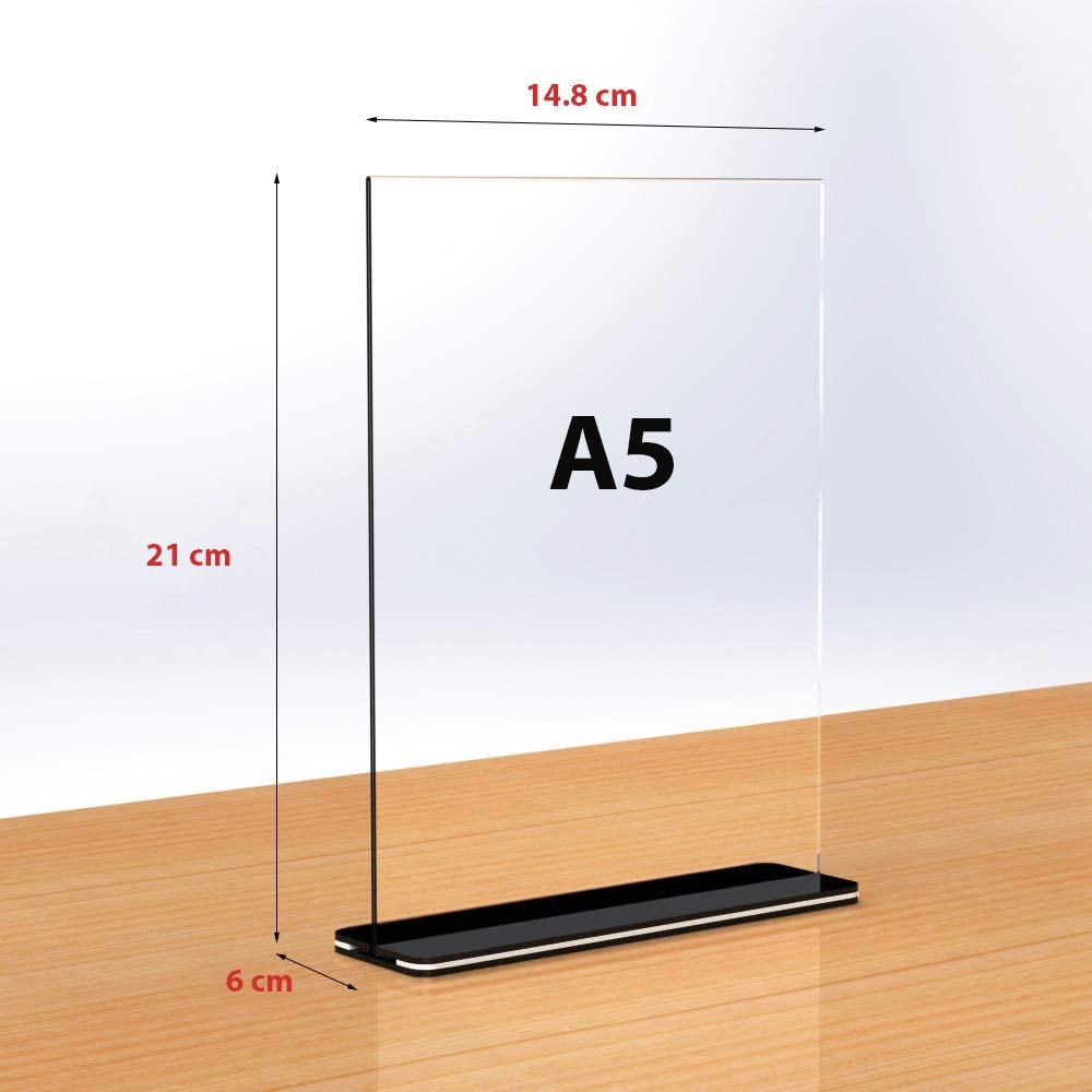 Menu mica đủ kích thước A4A5A6 A7B6 Kệ menu đế lùa trong suốt bảng mica đẹp