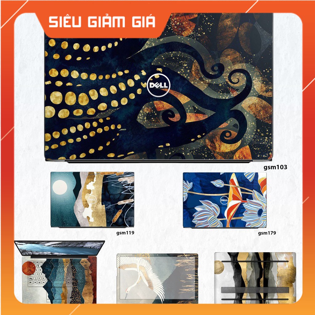 Skin dán Laptop Dell in hình sơn mài (inbox mã máy cho Shop)