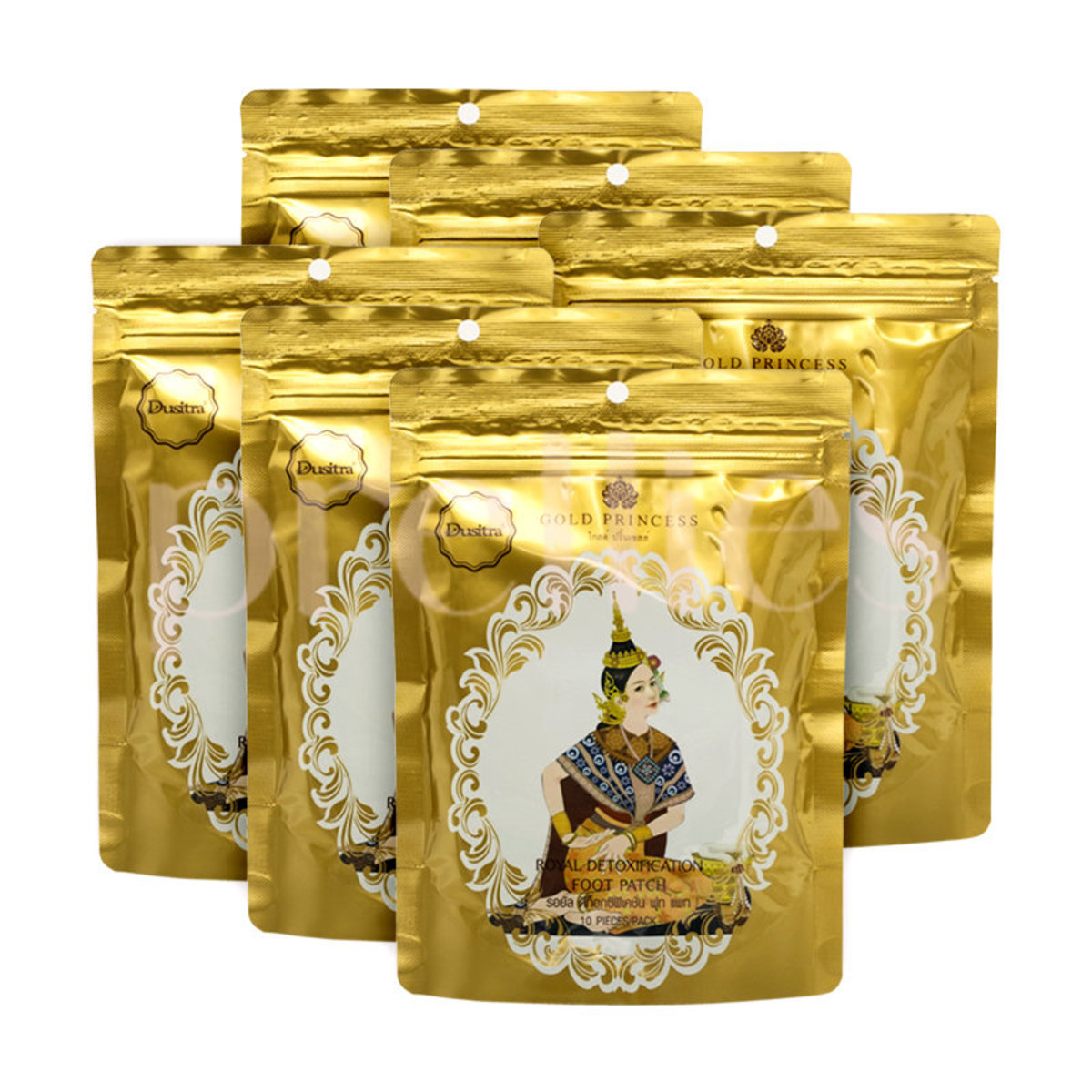 Gói 10 miếng dán thải độc chân Gold Princess Thái Lan