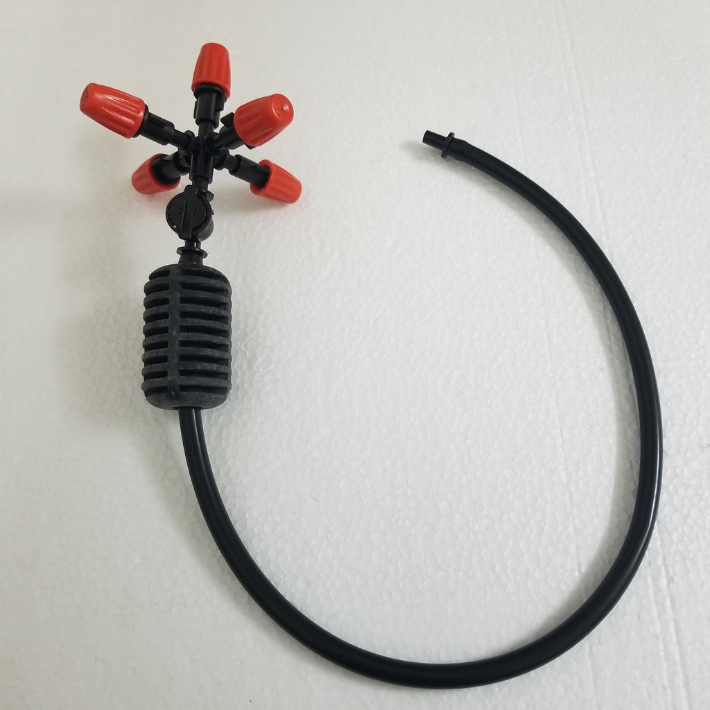 Béc phun sương 5 hướng kèm Van chống gỉ, bù áp, chống nhỏ giọt + đối trọng + khởi thủy ren 4/7