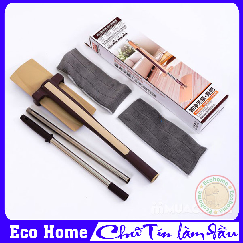 [Có Video] Cây lau nhà thông minh tự vắt, Cây lau nhà tự vắt xoay 350 độ, Cây lau nhà mặt phẳng hình chữ nhật - Bảo hành 1 đổi 1 tại Eco Home