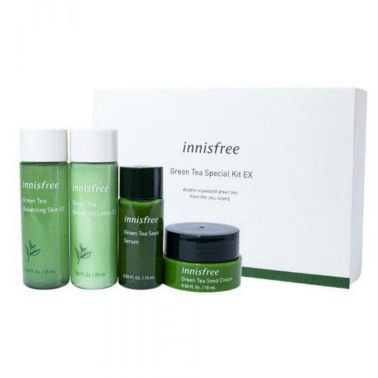 Bộ kit 4 món dưỡng da trà xanh innisfree green tea balancing special