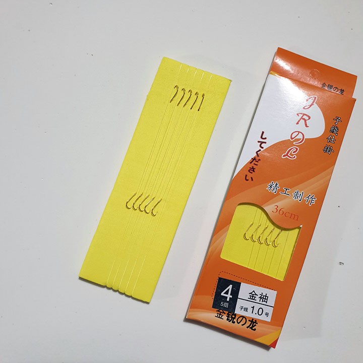Lưỡi câu mương, câu lươn, câu chạch, câu cá thiểu, cá diếc - hộp 10 lưỡi buộc sẵn - lưỡi nhật hàng đẹp
