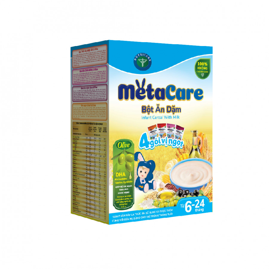 Bột ăn dặm Nutricare Metacare - 4 vị ngọt (200g)