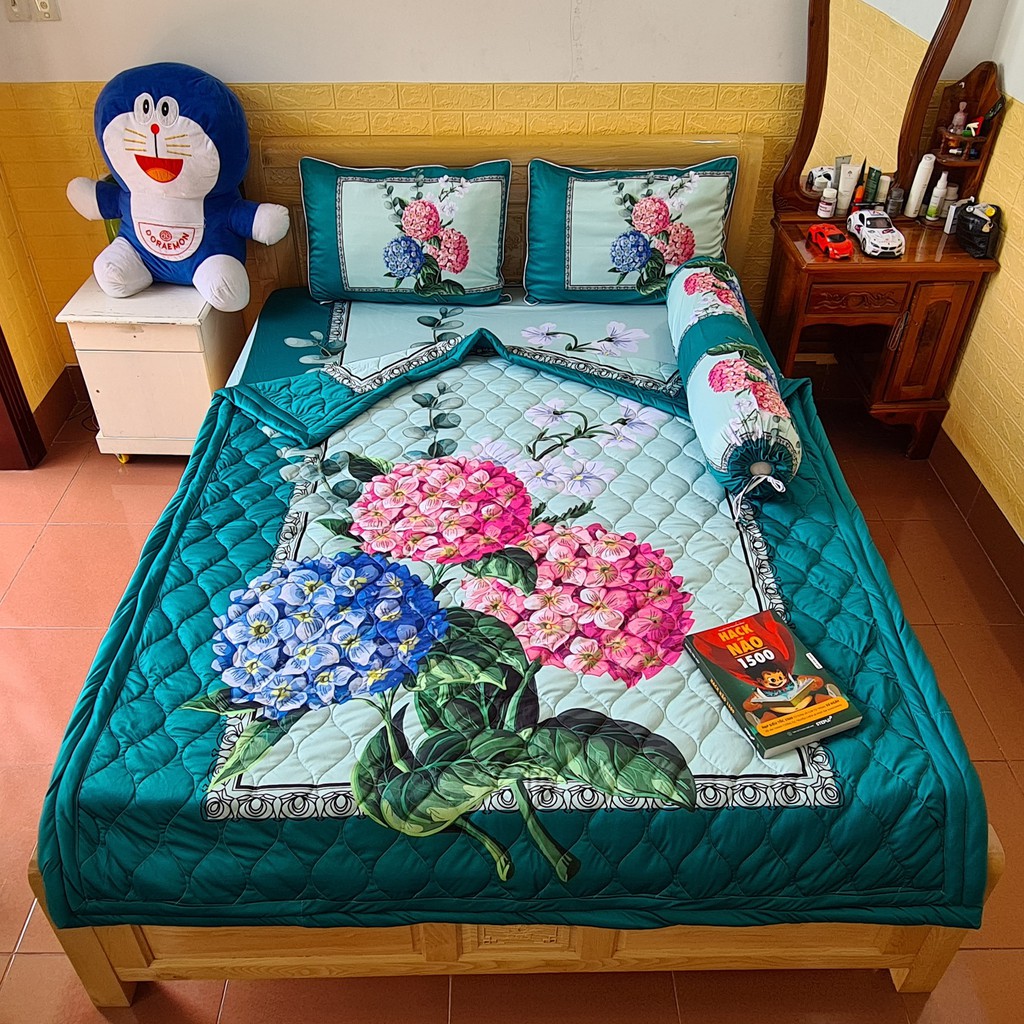 [HCM]BỘ DRAP THUN Ý 5D 4 MÓN 1M6X2M & 1M8X2M TY29