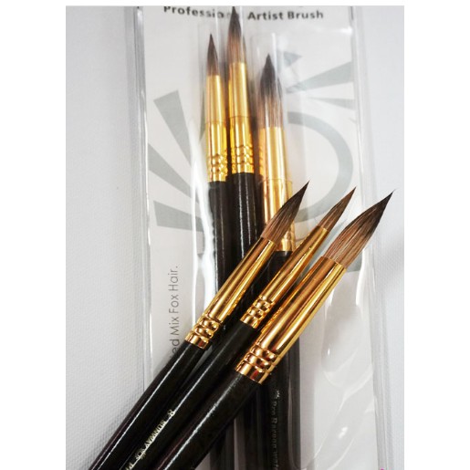 Cọ Bộ đầu tròn Sunway AL20 vẽ màu nước,acrylic cao cấp
