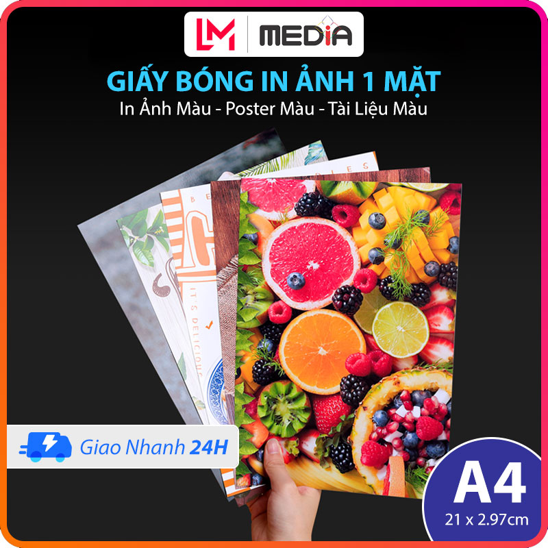 Giấy in ảnh media 1 mặt bóng a4 , giấy ảnh 115/135/180/210/230gsm photo paper glossy, giấy in phun màu 50/100 tờ