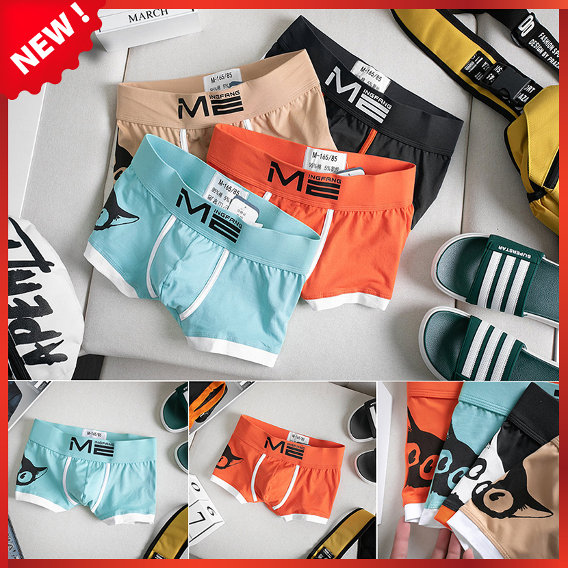 Quần lót sịp đùi nam / Boxer Cat Mingfang / Thun Cotton